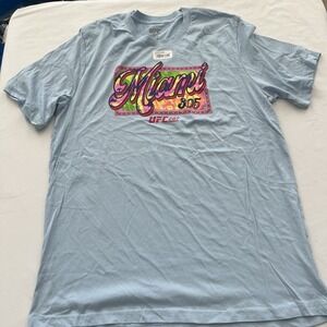 New UFC 287 Miami Graphic T Shirt Size XL Blue Fight Promo